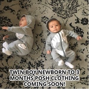 Twin boys newborn to 3 months
